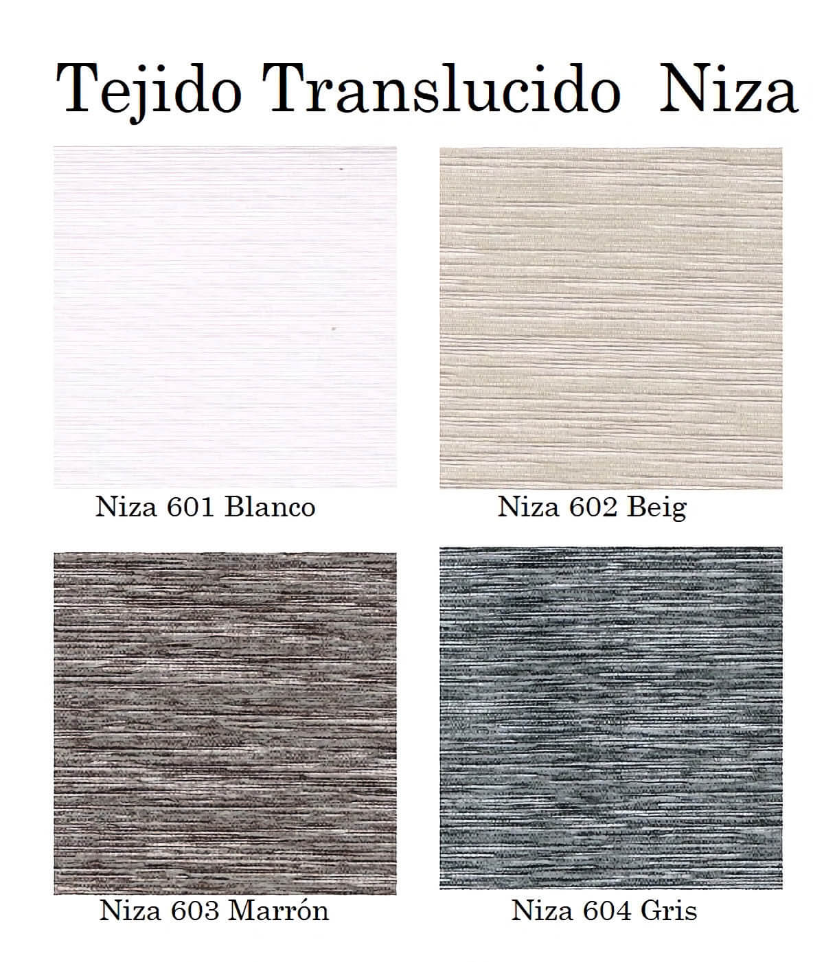 DECORACION ELVIRA-CATALOGO TELAS- VERTICALES TRANSLUCIDAS-tejido translucido niza