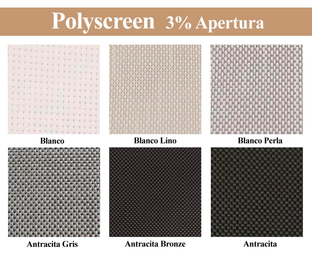 DECORACION ELVIRA-DECORACION ELVIRA-estores enrollables-Polyscreen-3% Apertura